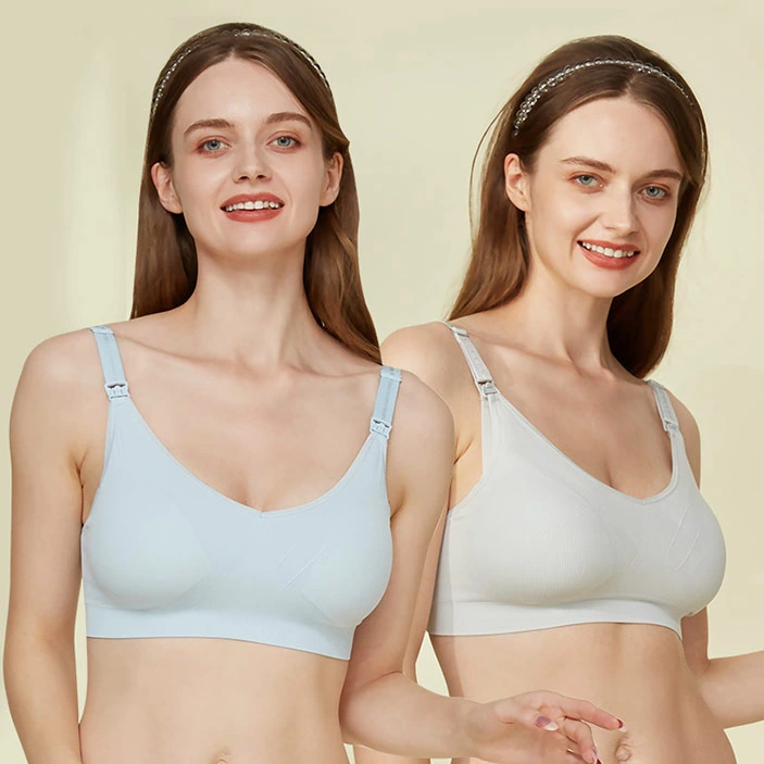 Dropshipping M-xl Gestrickte Bequeme Verstellbare träger frauen Nahtlose Stillen Stillen Bh 1