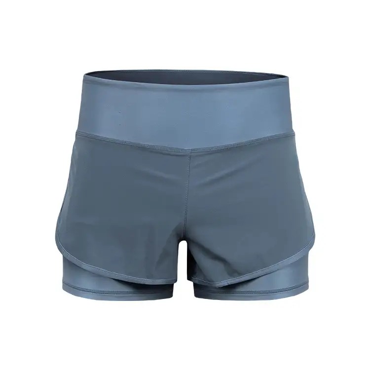 Umweltfreundlich recycelte Polyester 2 in 1 Trainingshorts Leichtes Gewicht & rissresistente Laufshorts 1