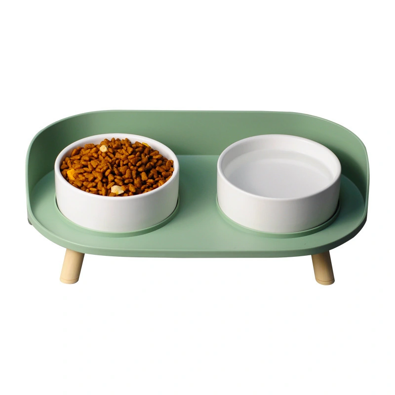 Usine en gros bol d'abreuvoir pour mangeoire pour animaux de compagnie avec ensemble de 2 bols en céramique pour animaux de petite taille et moyenne alimentation pour animaux de compagnie & Station de boisson-Xinchen 1