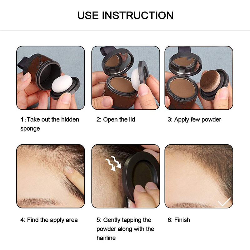 Raiz para o cabelo à prova d'água Toque em pó de sombra de linha para mulheres em pó de sombra 7