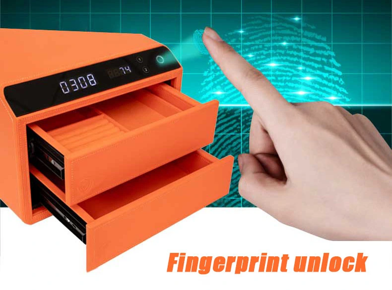 Deluxe Fingerprint Digital Home Jewelry Security Drawer Safe 18