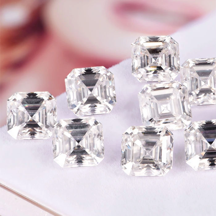 Wholesale Moissanite Diamond Gift Custom Ring For Women Asscher Cut Diamond Wedding 10k 14k 18k Solid Real Gold Ring Jewelry 1