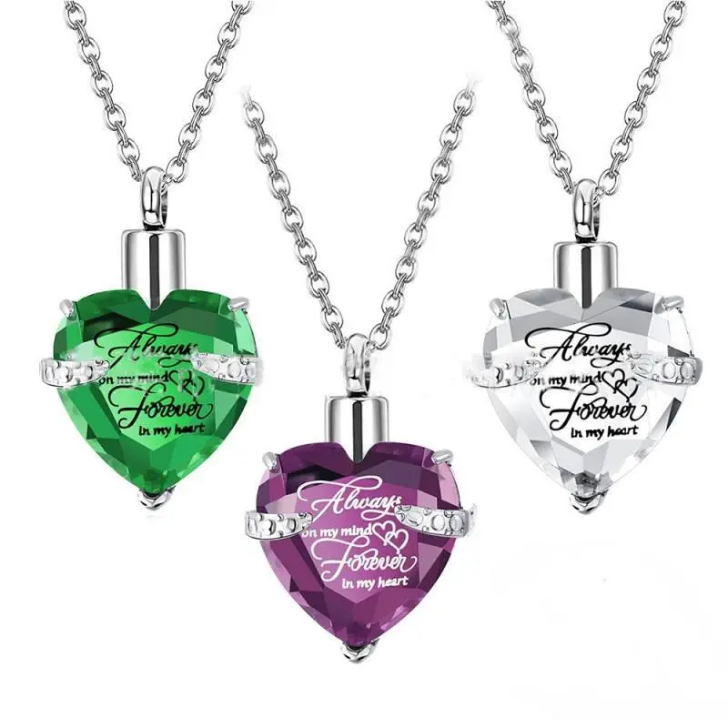 Xinchen – pendentif en forme de cœur en cristal pour animaux de compagnie, collier en acier inoxydable, vente en gros 1