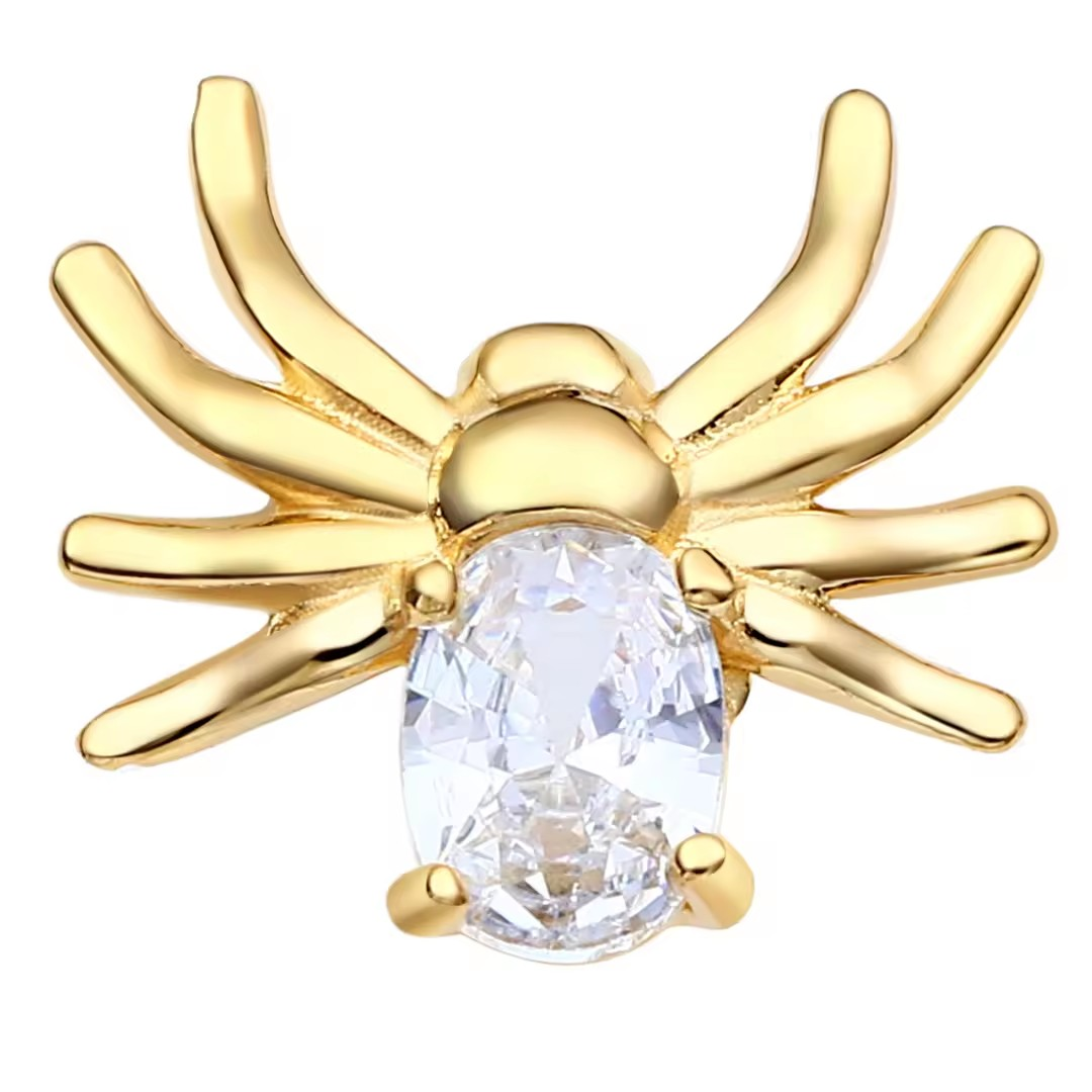 Eternal Metal 14k Solid Gold Ear <000000> Nose Piercing Jewelry Internally Threaded Labret Ends Tops 10