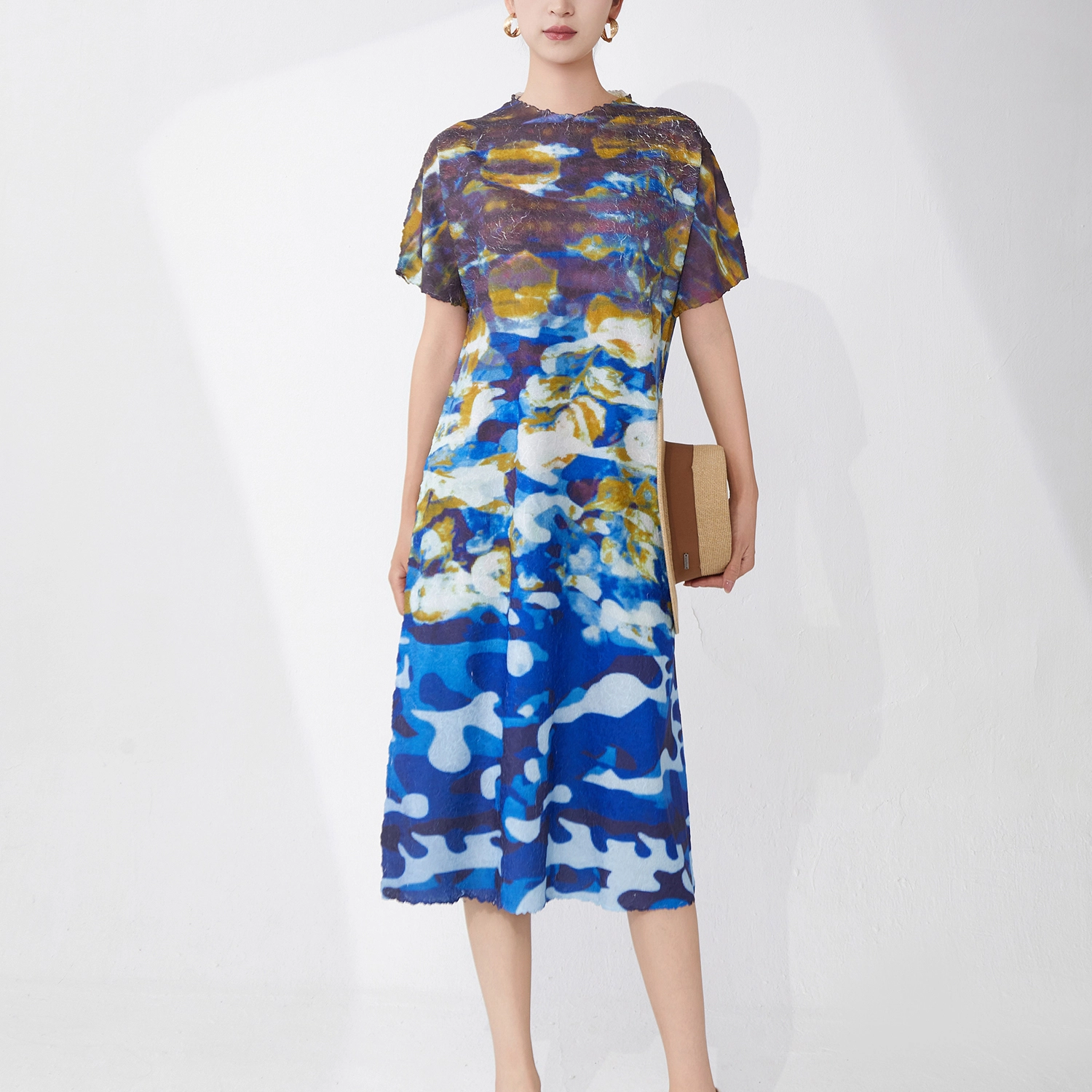 Robes plissées Miyake Direct Wholesale Factory - Robes d'été élégantes de taille libre chic pour femmes 1