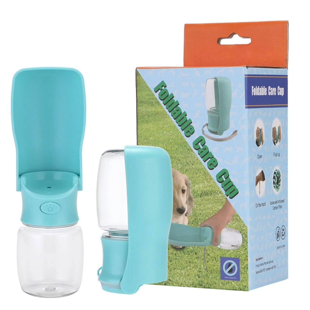 Bouteille d'eau pour animaux de compagnie étanche en usine avec interrupteur de commande de rotation à 180 ° avec plastique pour mangeoire et abreuvoir pour animaux de compagnie-Xinchen 1