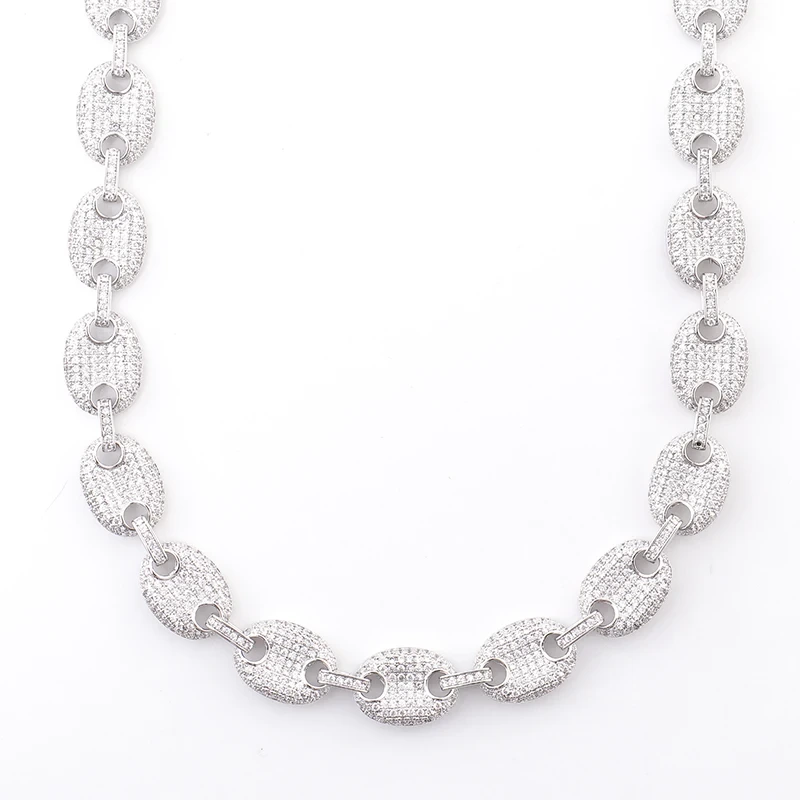 Collar de joyería provenzal 2025, cadena cubana de hip hop de moda, oro 925, plata, piedra moissanita de 1 mm, joyería para hombre. 1