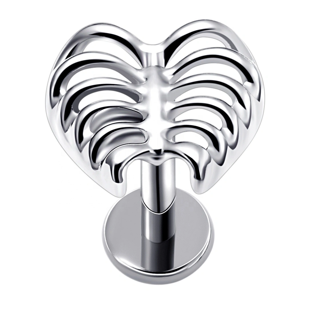 Eternal Metal Sternal Shaped Internally Threaded Labret Studs Astm F136 Titanium Piercing Jewelry 1
