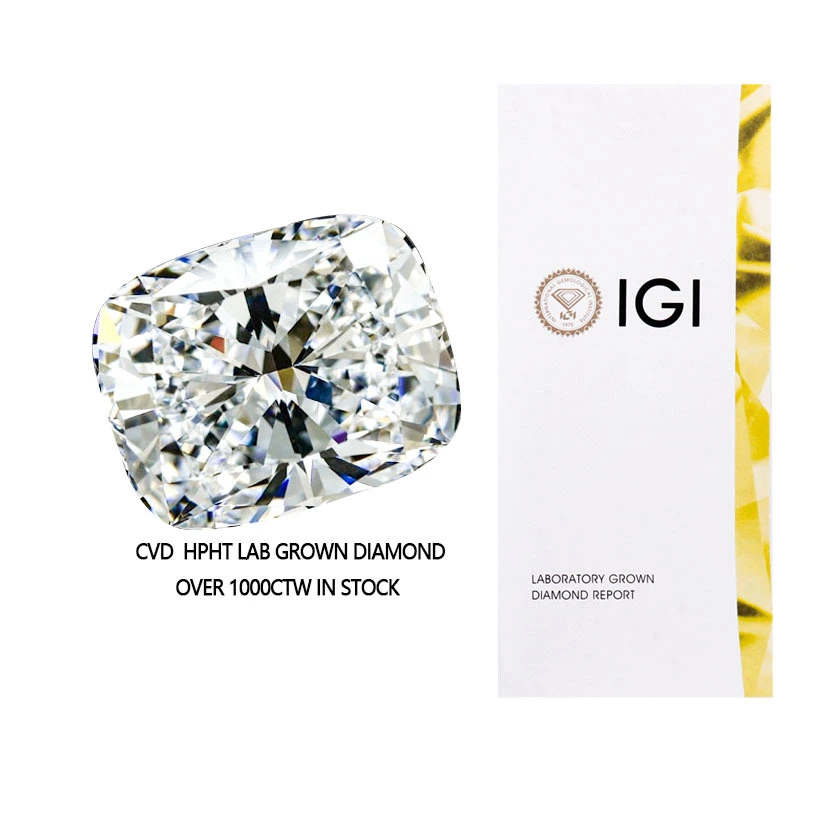 D Color VS1 1ct 2ct 3ct Elongated Cushion Cut Lab Grown Diamond Loose Cvd Hpht For Wedding Jewelry 1