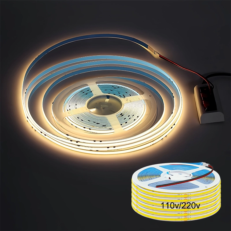 110v 220v Driver-free LED Flexible Tape 10m Cuttable COB Light 3000k 4000k 6000k 1