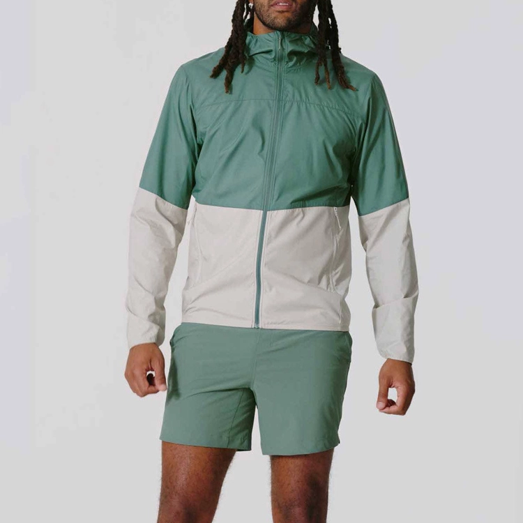 Custom Men's Outdoor Jogging Lightweight Hooded Casual Waterproof Hiking Gym Training Punching Jacket Loose Golf Sport Coat 1