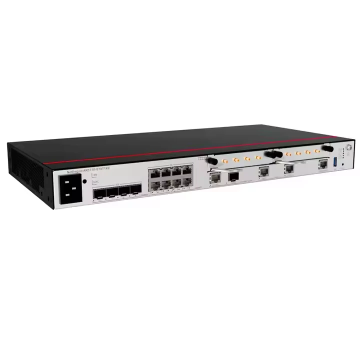 جهاز توجيه Netengine AR5710-S8P2X-LTE4CN 50010719 2*10ge Sfp+/2.5ge Copper Combo Wan، 4*ge Copper (poe++) Enterprise 1