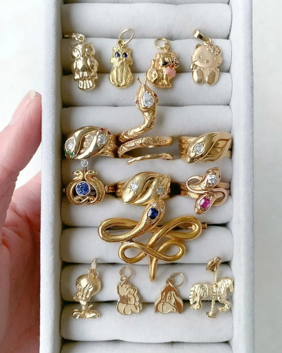 Bohemian Knot Snake Shape Open Hypoallergenic Resizable Ring Women Gold 18k Solid Gold Finger Gold Ring 1