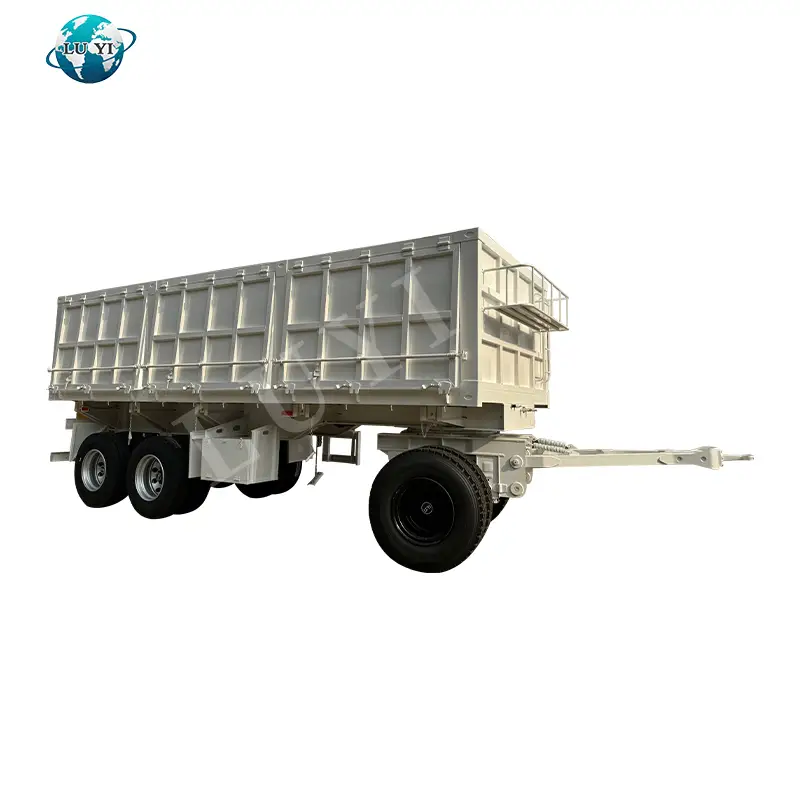 Luyi 3-Axle Drawbar Side Tipper Полный трейлер для грузового транспорта 1