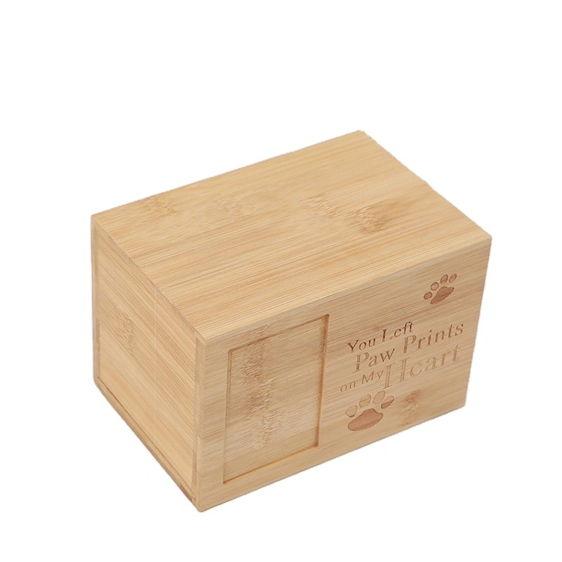 Boîte à photos commémorative en bois personnalisée en usine pour chats & chiens avec bois pour mémorial pour animaux de compagnie-Xinchen 1