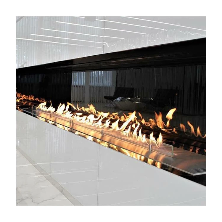 2400mm Bioethanol Indoor Burning Ethanol Fireplace Intelligent With Wifi App Control For Apartment Fireplace 1