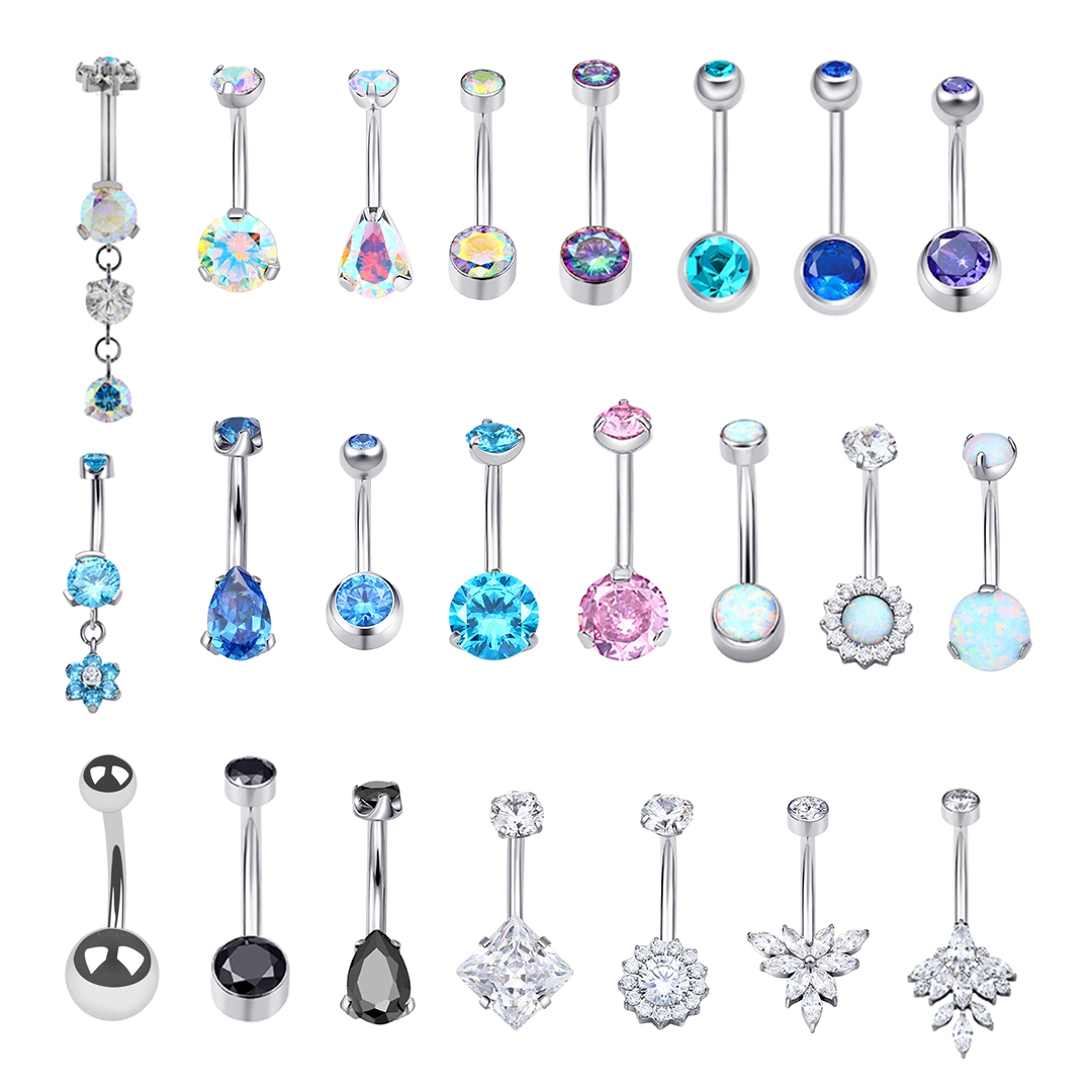 Eternal Metal Astm Fashion F136 Titanium Body Piercing Navel Ring Jewelry Belly Button Rings 1