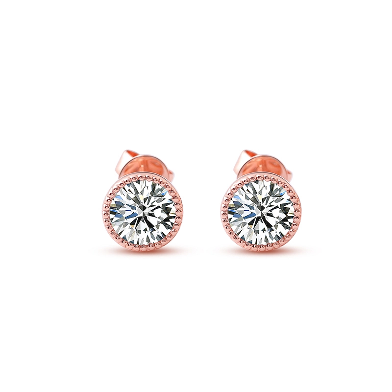 Boucle d'oreille à étalons en or rose 14K 1