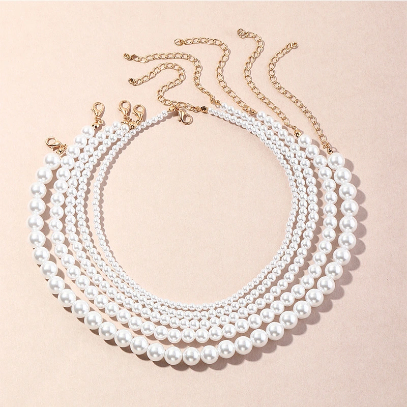 Wholesale Imitation Pearl Choker Necklaces For Women Wedding Elegance Pearl Temperament Popular Collar Fashion Jewelry 1
