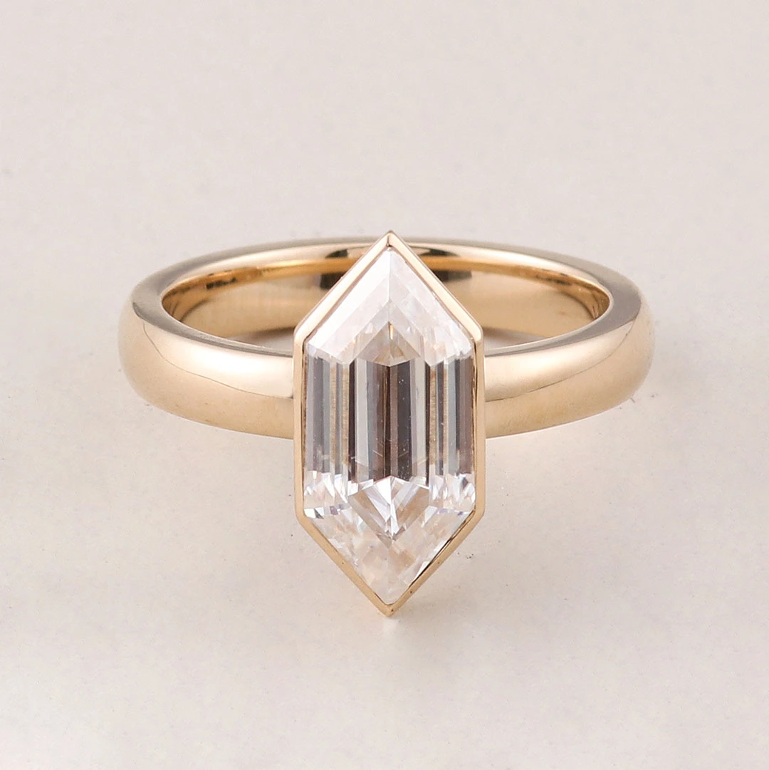 Hot Sale Fine Jewelry Engagement Wedding Ring 18k 14k 10k Solid Gold 2ct Vvs Clarity Gra Moissanite Diamond Rings For Women Men 1