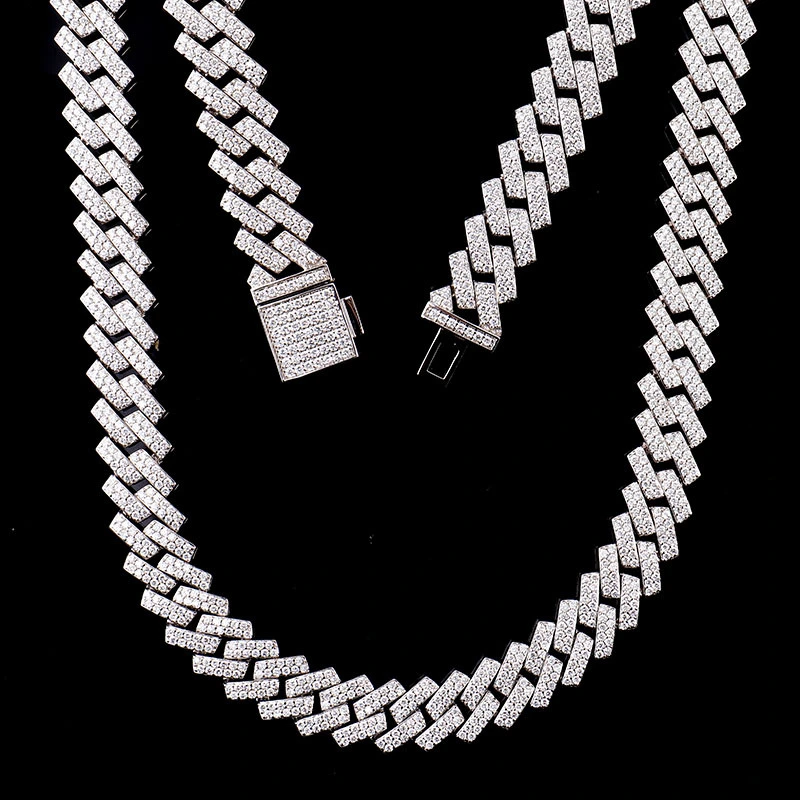 Full Iced Out 12mm Real Diamond Cuban Link Chain 10k Gold Thick Miami Cuban Link Chain Hip Hop Rapper Cuban Necklace Mens Gift 1