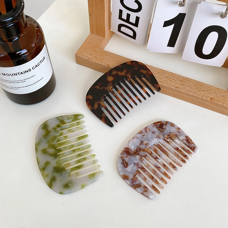 Dowell – peigne à cheveux personnalisé en forme de U, planche à Texture de marbre Simple, Portable, 5mm d'épaisseur, en acétate de Cellulose 1