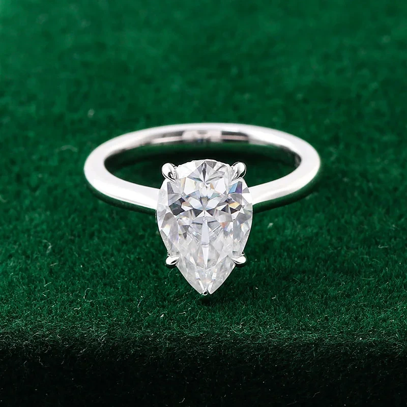 Lab Grown Diamond Ring 14k Gold Engagement Ring With Lab Grown Diamond Pear Cut 2ct Lab Diamond Ring 1