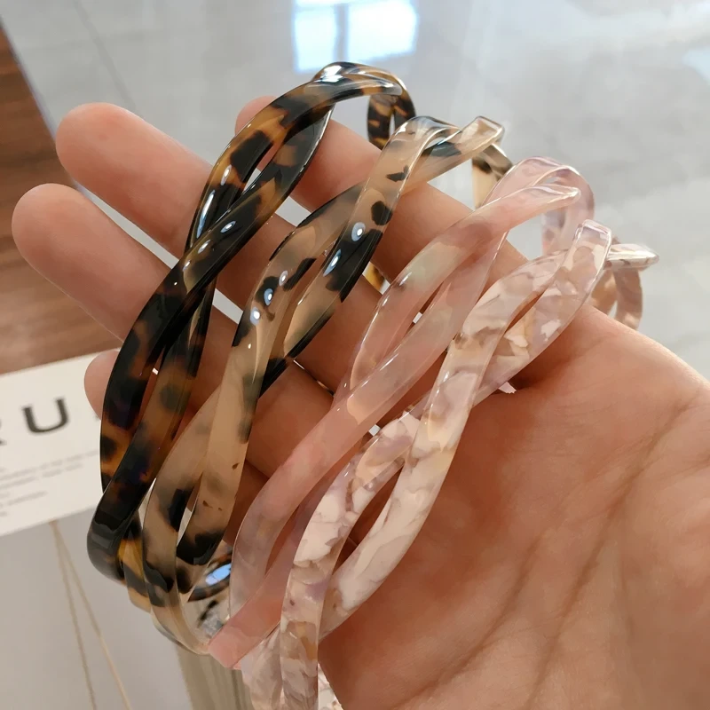 Dowell Korean Neueste Designs Haarband Essigsäureplatte Kreuz geflochtenes Stirnband Haarband 1