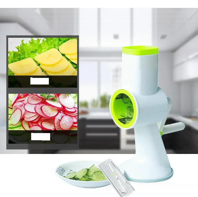 Wholesale Rotary Handheld Vegetable Slicer Cheese Grater Food Chopper Rotary Vegetable Cutter 1