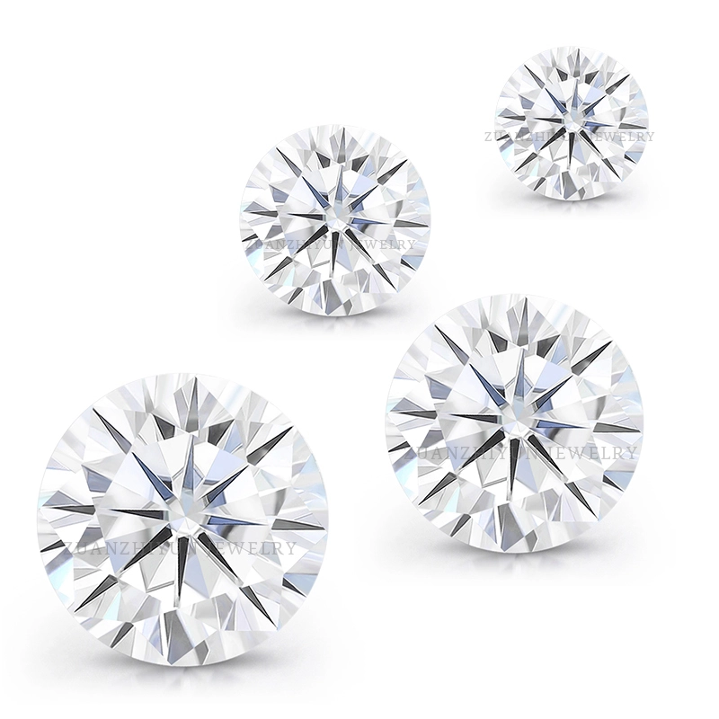 Fabrik großen Großhandel Lose Moissanit Diamant 4CT 10 mm mit GRA -Zertifikat weiße Def -Farbe VVS1 Klarheit für Schmuckherstellung 1
