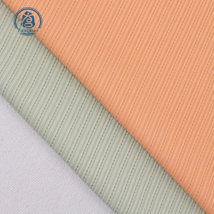 Nuevo producto Avistable Enfriamiento de poliéster Spandex Jacquard Stripe Stripe Fabrics Hollow-Out Diseño para vestidos de verano 1