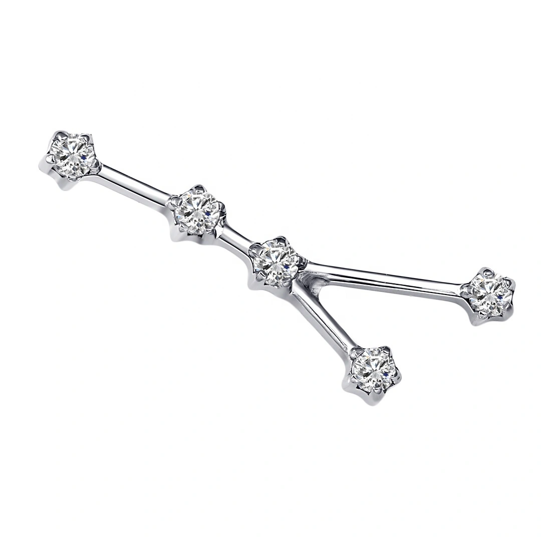 Eternal Metal Astm F136 Titanium Cancer Shaped Threaded Tops Body Piercing Jewelry Wholesale 1