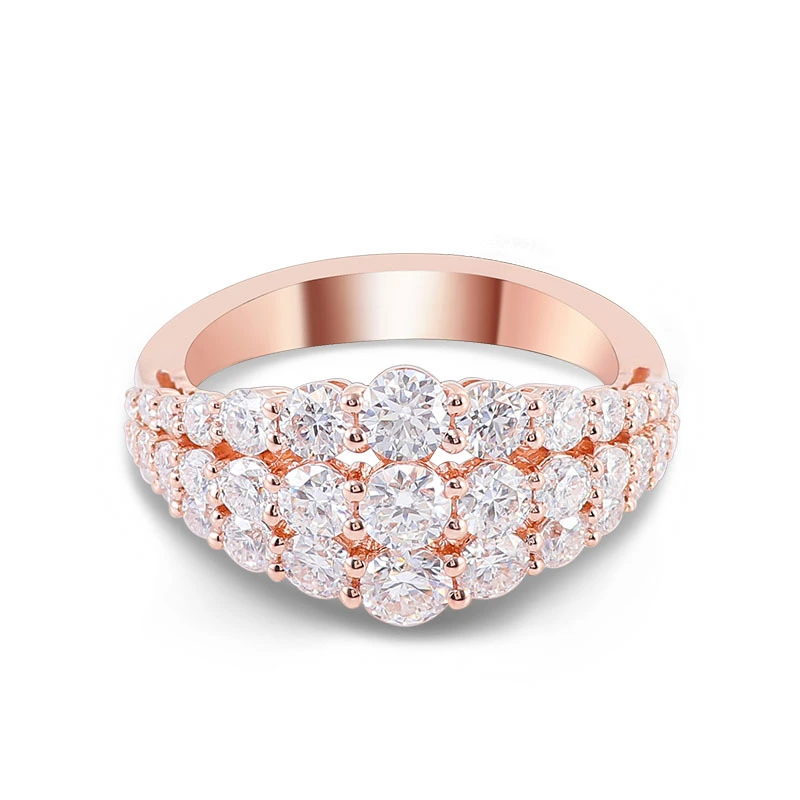 Hot Sale Engagement Fashion Design Mens 2 Carat Moissanite 14kt Gold Ring Wedding Solid Gold Ring 1