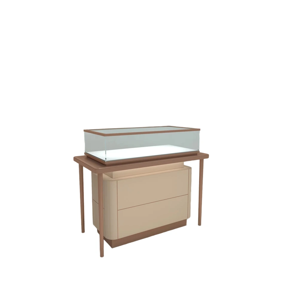Customized high quality glass jewelry display case for shopping mall showroom 1