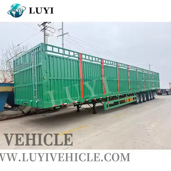 6-осиный забор типа высокая грузоподъемность полузащитный трейлер 1