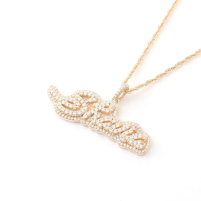 Provence Custom Letter Pendant 18k Yellow Gold Def Vs Lab Grown Diamond Pendant Necklace Hip Hop Luxury Pendant Party Accessory 1