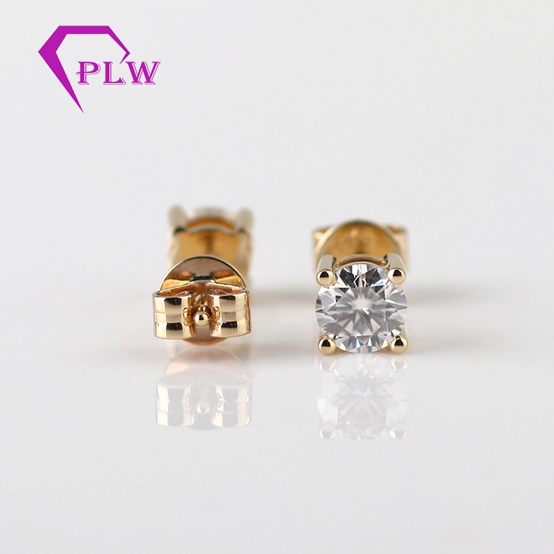 Provence 0.5 Carat Moissanite Diamond Diamond Pendientes de oro rosa Pendientes de oro blanco 1
