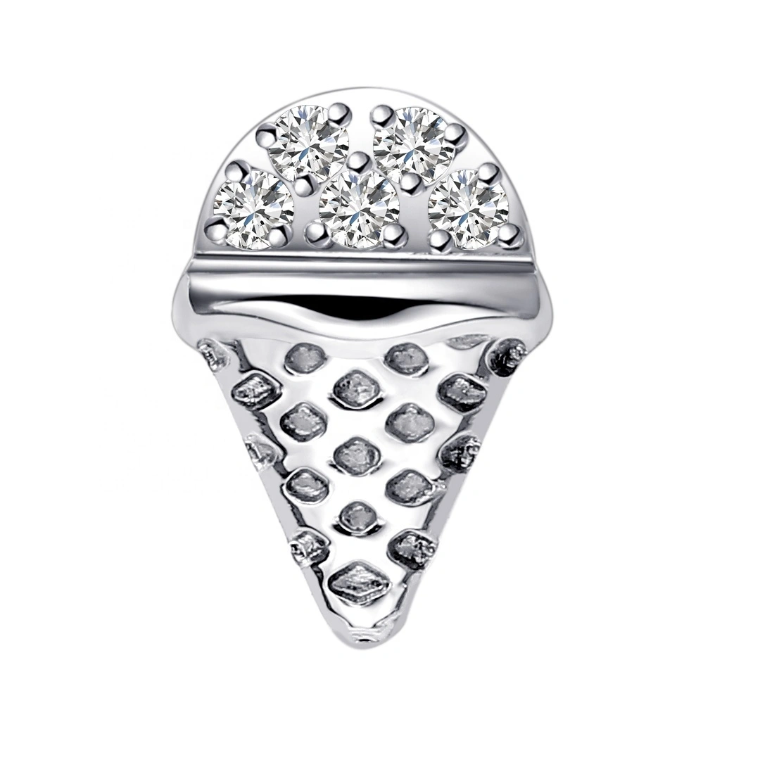 Eternal Metal Astm F136 Titanium Ice Cream Shaped Threaded Tops High Quality Body Piercing Jewelry 1