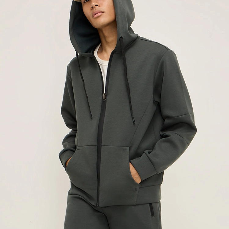 Oem Custom 400 Gsm 100% Cotton Zip Up Hoodie Manufacturer High Quality Screen Print Blank Cropped Hoodie Men 1