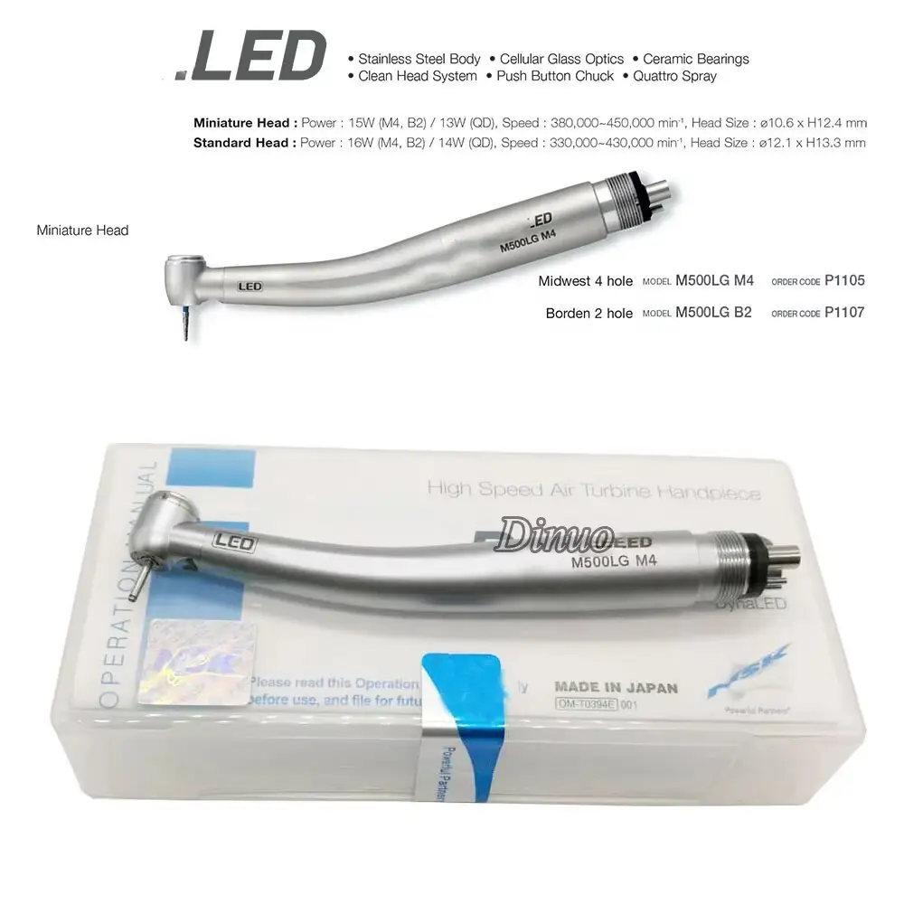 Dental Air Rotor Handpiece Led - - DINUO 2