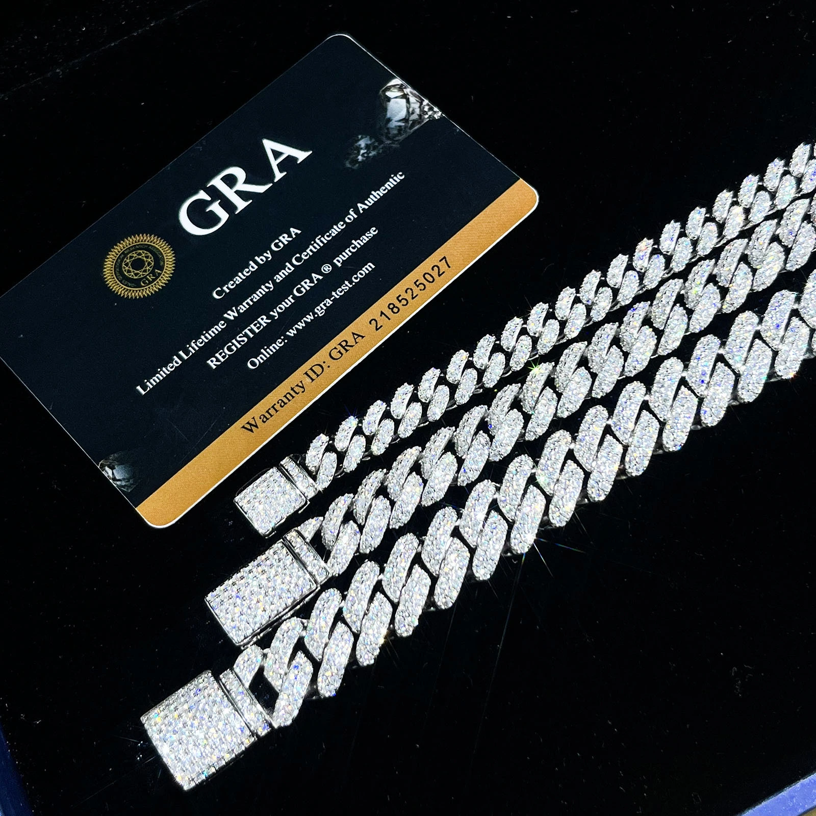 Provence Men Style Moissanite Bijoux 925 Sterling Silver Jewelry Paved Moissanite Cuban Chain Necklace Moissanite Hiphop Jewelry 1