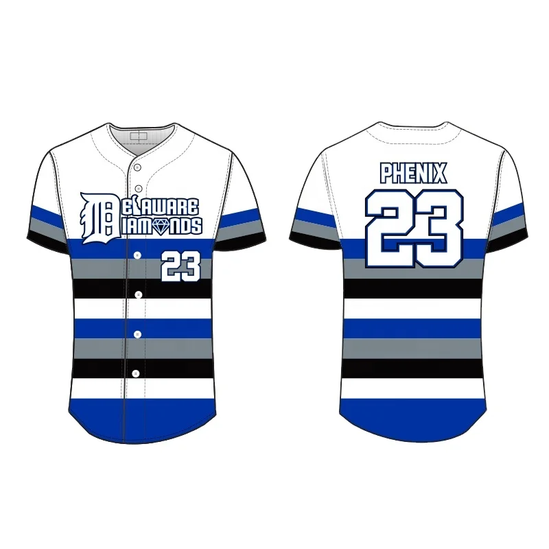 Camisa de beisebol personalizada, sublimação, bordado, sarja disponível 3