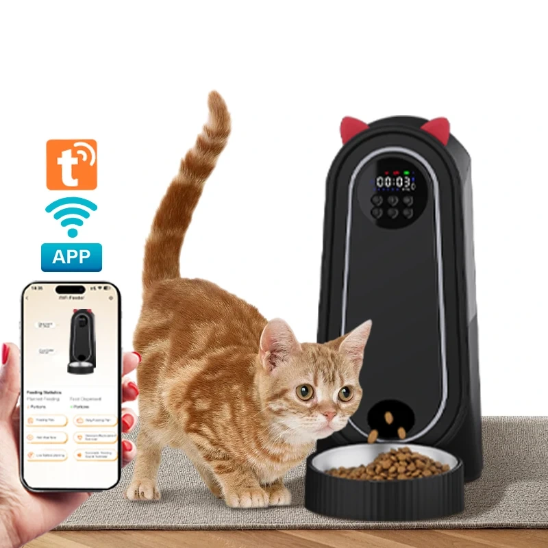Pequeño&accesorios para mascotas medianas, juguetes para perros, cuenco dispensador grabable por voz, cámara automática, alimentador para mascotas para animales pequeños 1