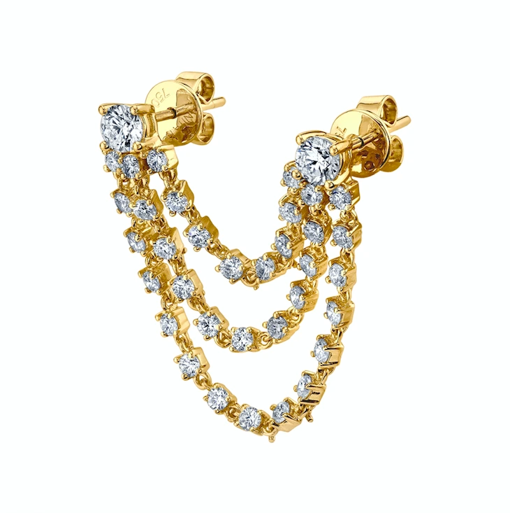 Boucles d'oreilles en boucle de diamant Bianca Bianca Biancy Bianca Bianca 1
