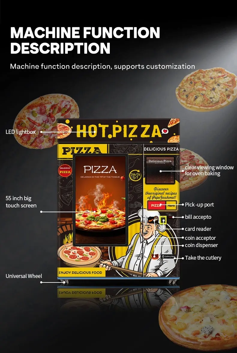 800 Degrees Pizza Vending Machine Pizza Vending Machine Wholesale - Haloo 6