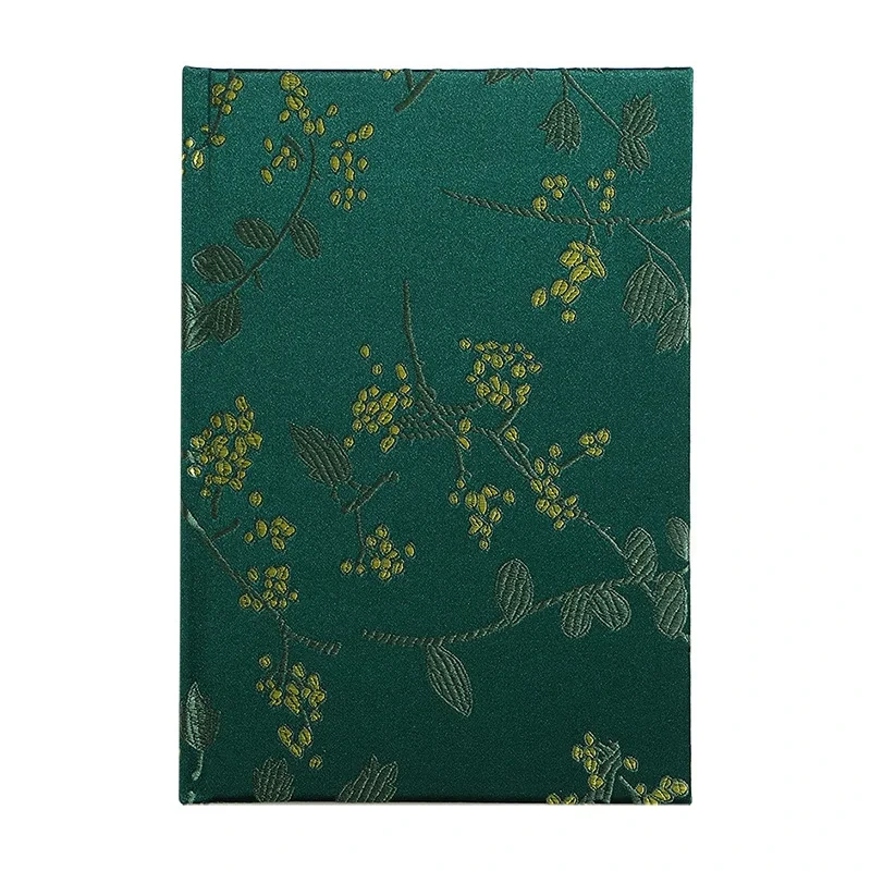 A5 Stain Embroidery Plum Chinese-inspired Style Cloth Hardcover Notebook 1