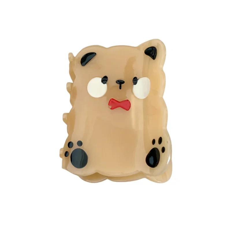 Dowell Haarspange Griffes de cheveux écologiques en forme d'ours de dessin animé mignon 1