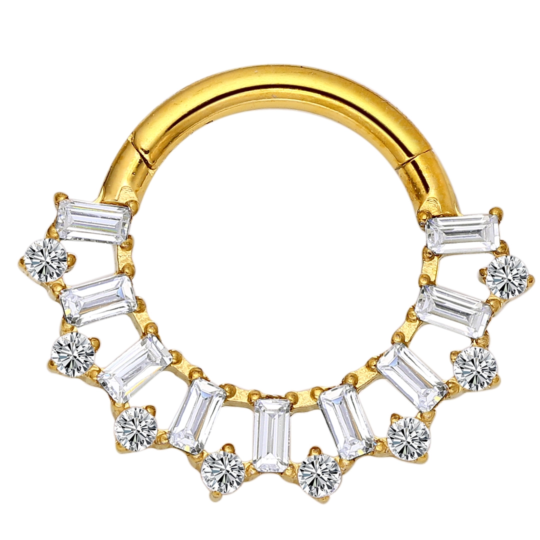 Eternal Metal Astm F136 Titanium Delicate Unique Hinged Segment Clicker With Zircon Multiple Color Piercing Jewelry5 1