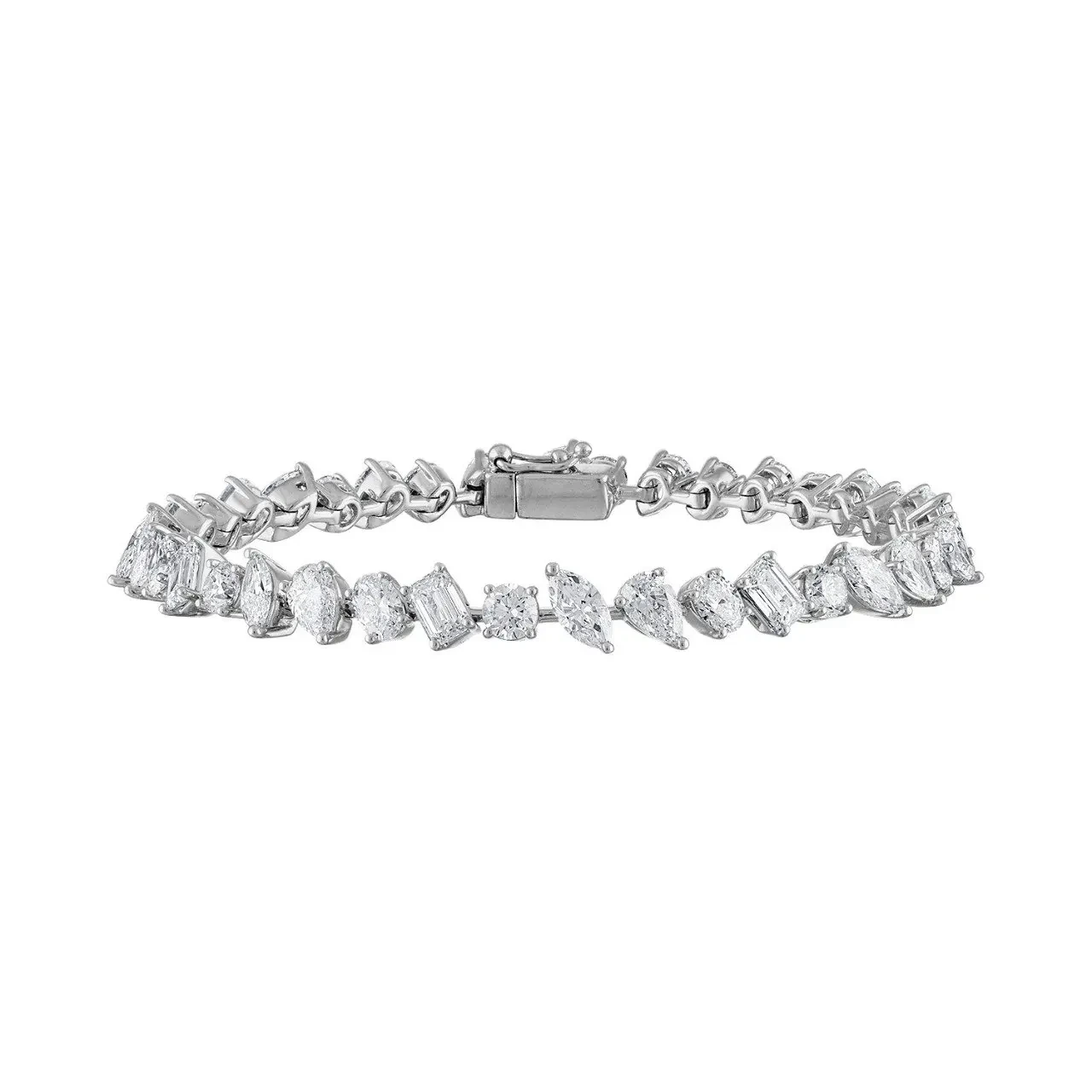 Bracelet de tennis diamant multiples spécial en blanc 18 km plaque à l'or bracelets de tennis argenté en or 18 km bracelets 1