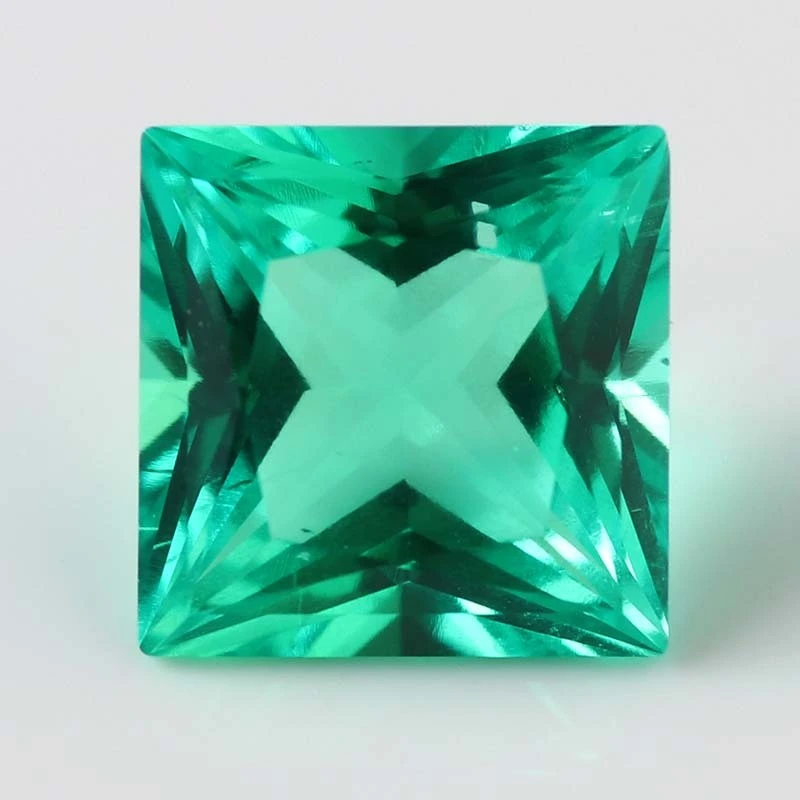 Synthetic Princess Cut Colombian Emerald Stones Prices For Emerald Ring Making 1